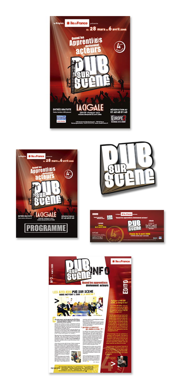 Identité Visuelle Pub sur Scene - Poissy WebLive